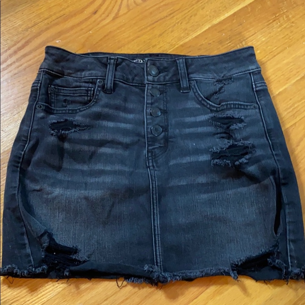 BLACK denim skirt